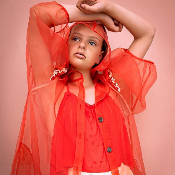 Little Creative Factory Fairytale Wrap Jacket in red - Picture 4 of 5